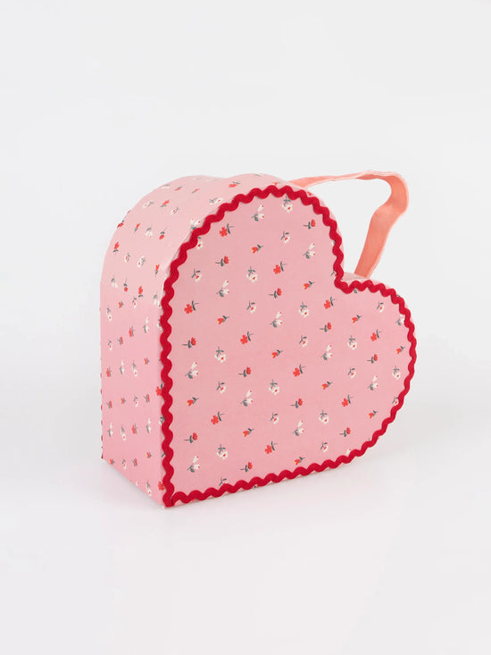 Vintage Rose Heart Suitcases