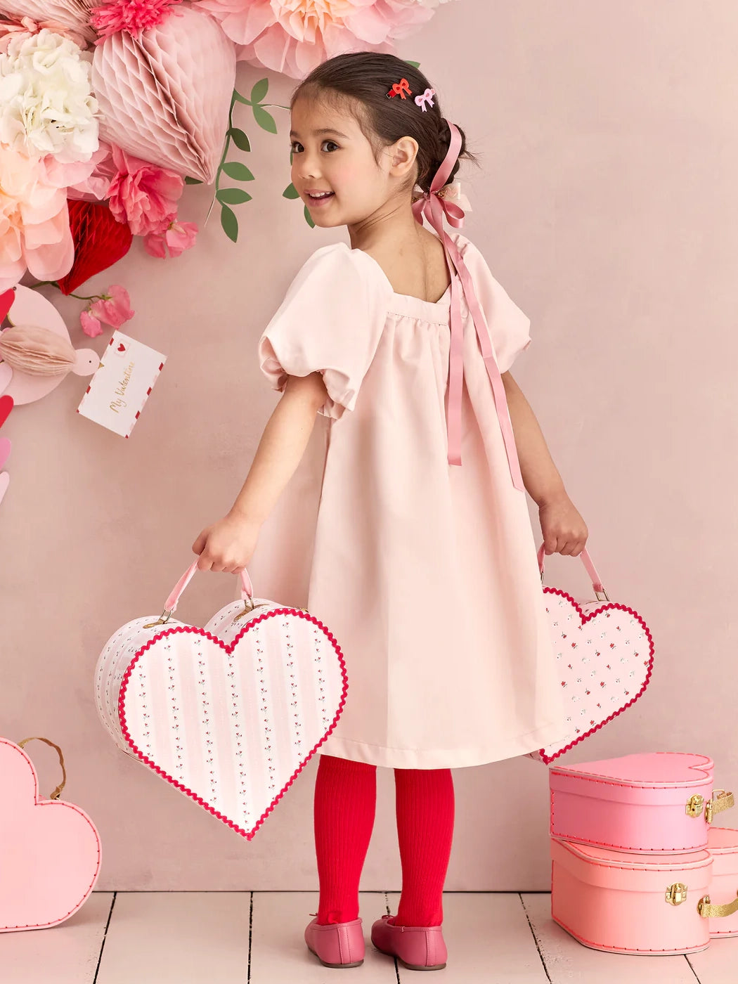 Vintage Rose Heart Suitcases