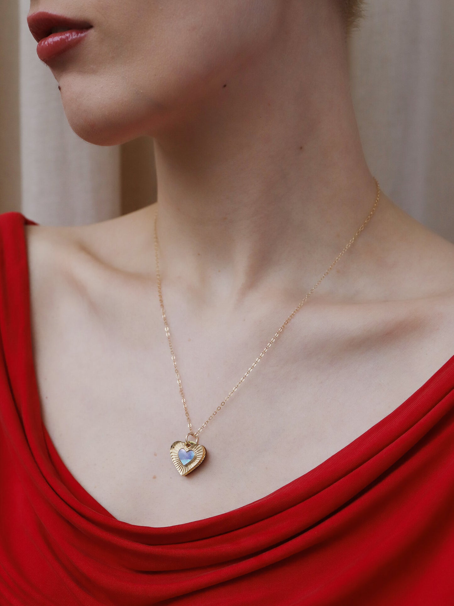 Red Mini Lyra Necklace