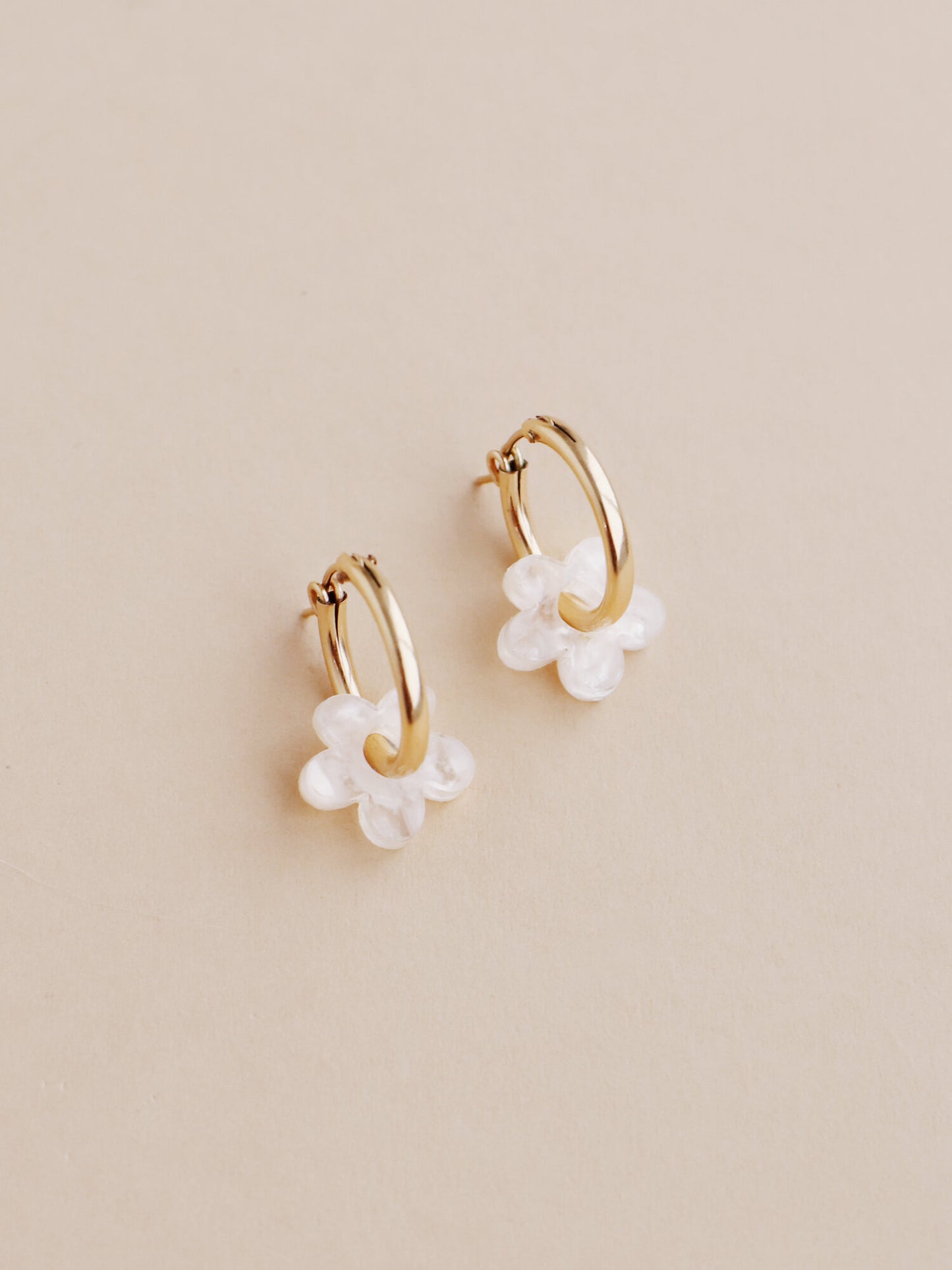 Off White Nina Charm Hoops