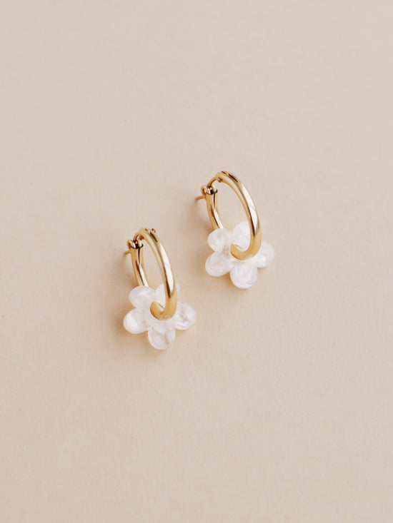 Off White Nina Charm Hoops