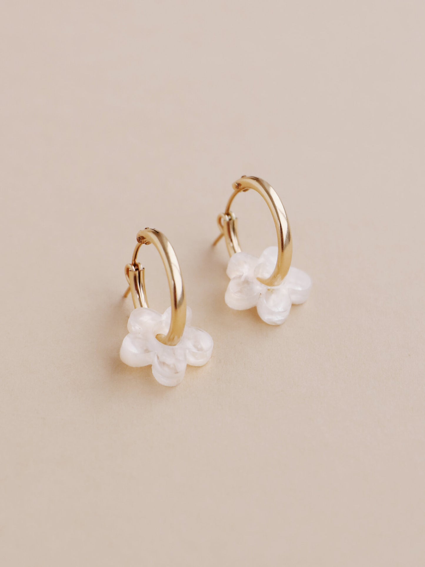 Off White Nina Charm Hoops