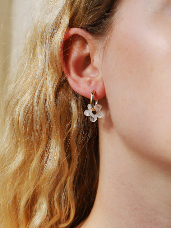 Off White Nina Charm Hoops