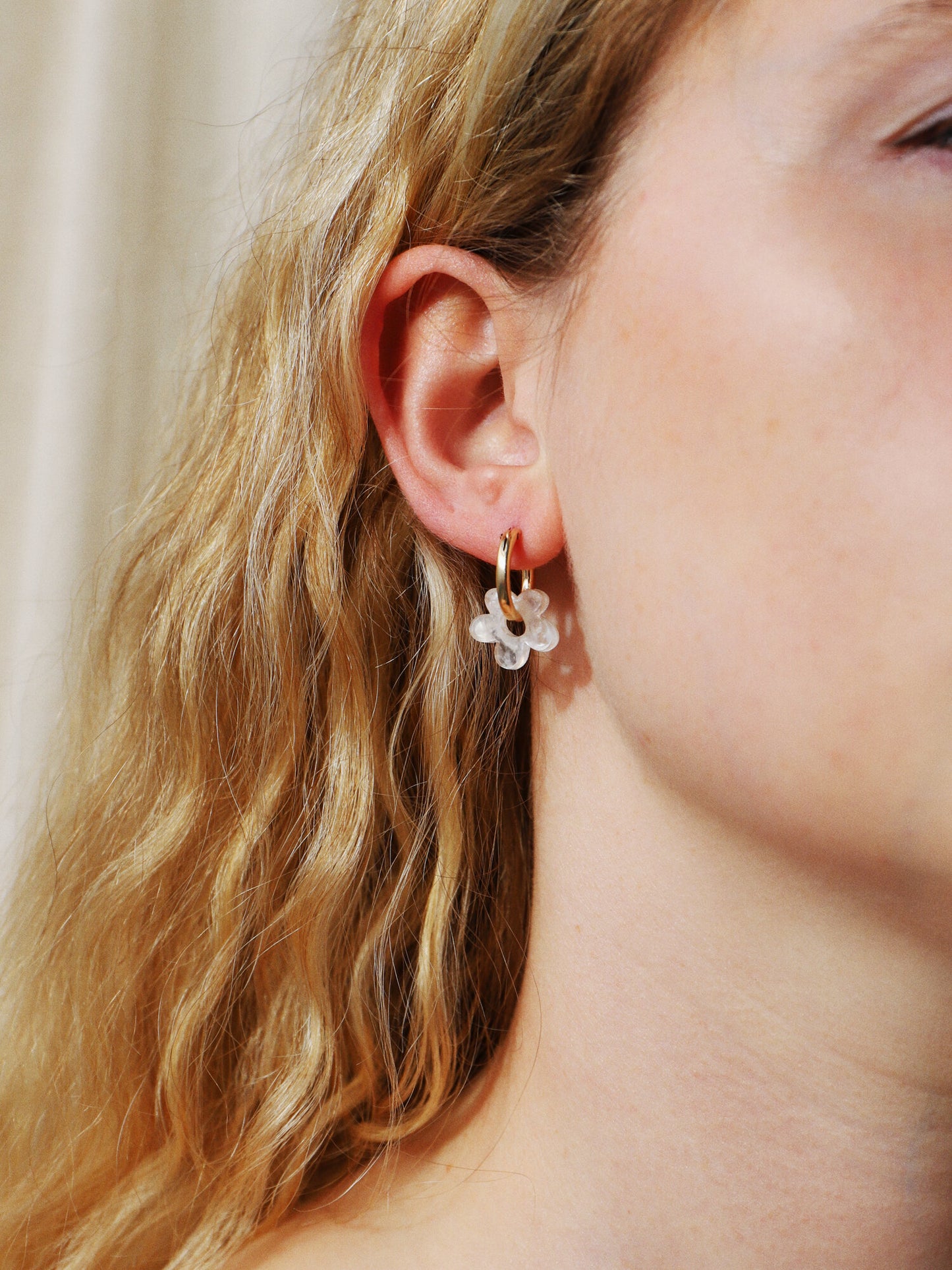 Off White Nina Charm Hoops