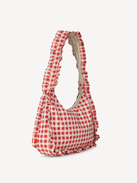 Tomato Gingham Momo Shoulder Bag