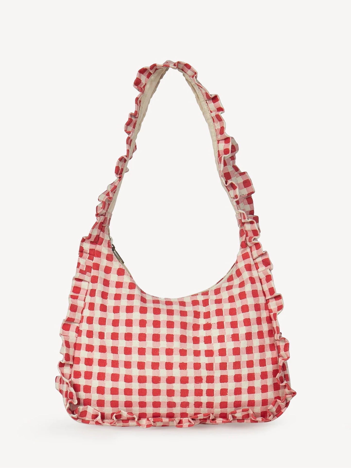 Tomato Gingham Momo Shoulder Bag