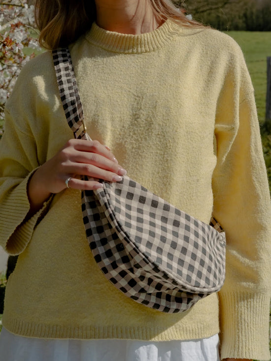 Ink Gingham Moon Sling Bag