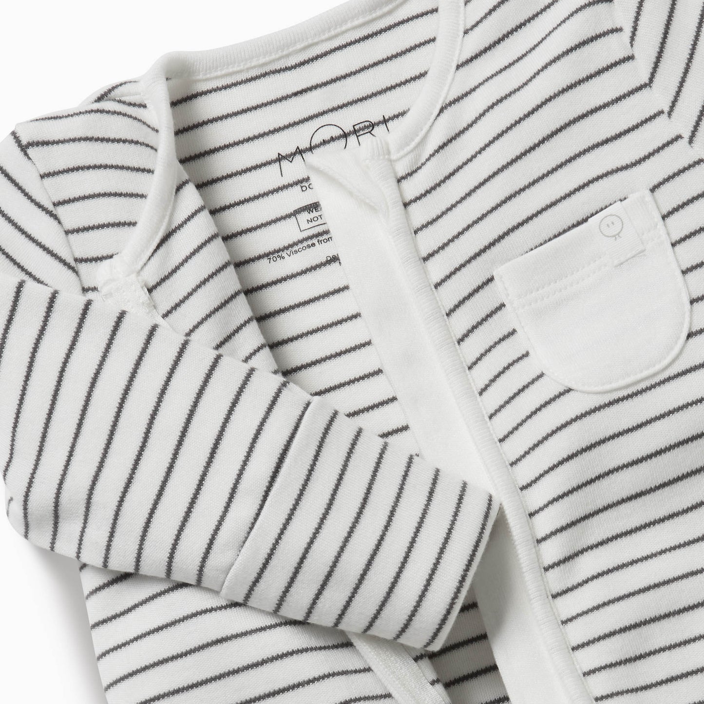 Grey Stripe Clever Zip Sleepsuit