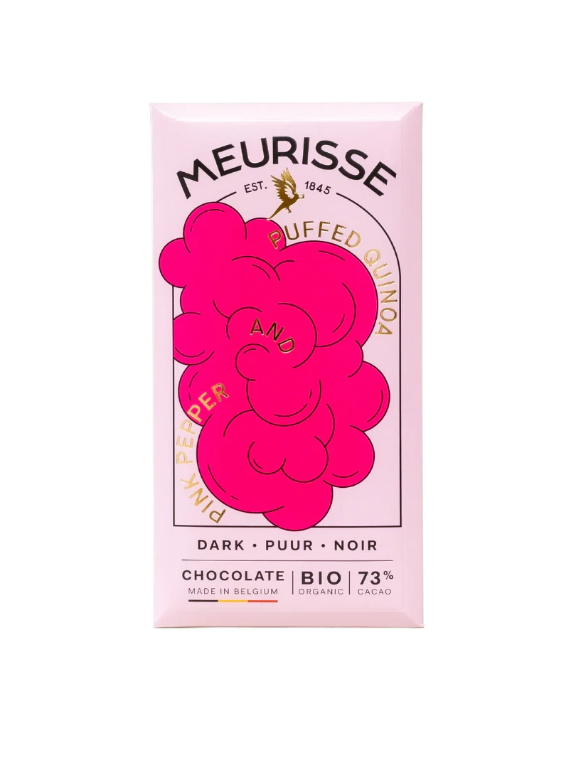 Dark Chocolate with Puffed Quinoa & Pink Pepper