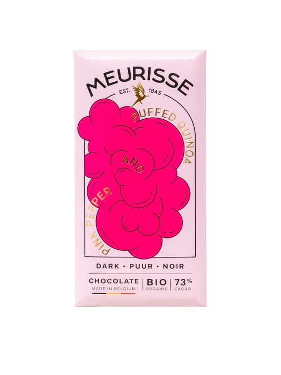 Dark Chocolate with Puffed Quinoa & Pink Pepper