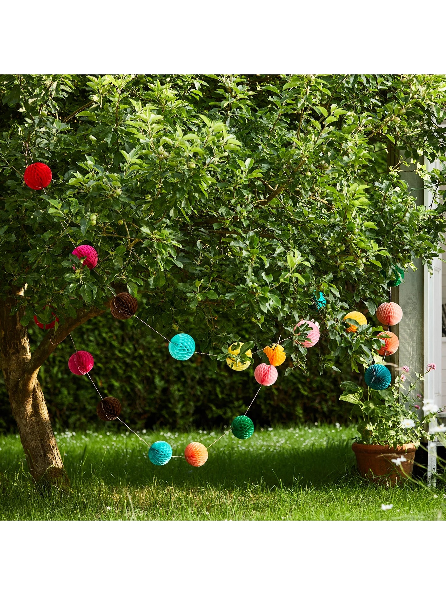 Multicolour Bunting Ball Garland