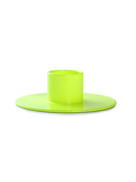 Neon Yellow Candle Holder