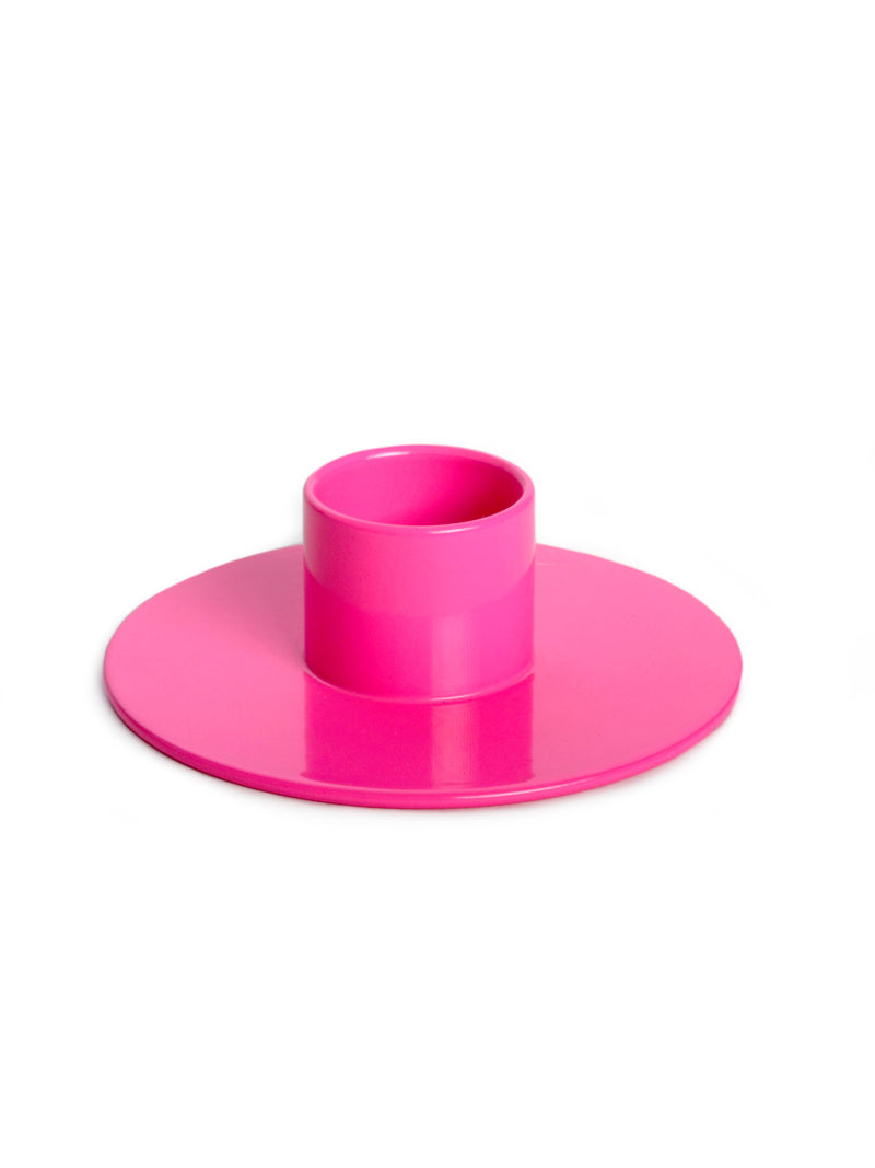 Neon Pink Candle Holder