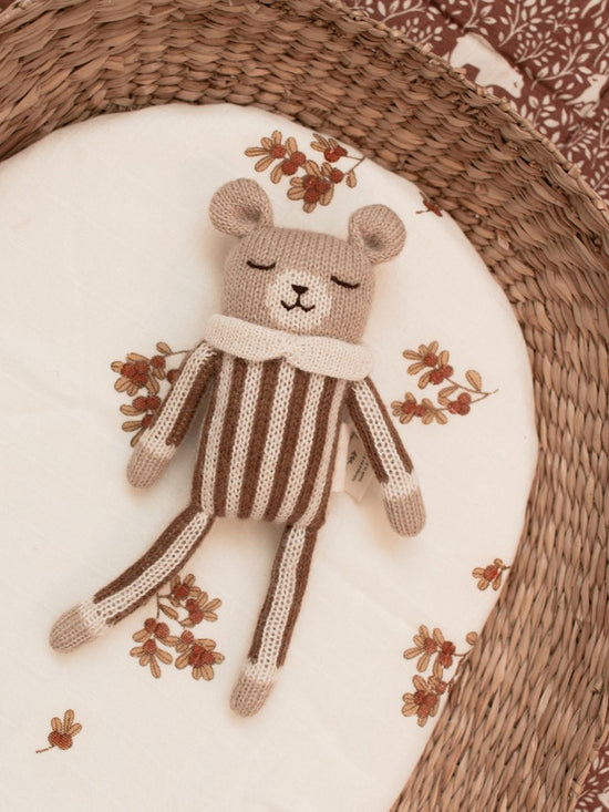 Teddy in Nut Stripe Pyjamas