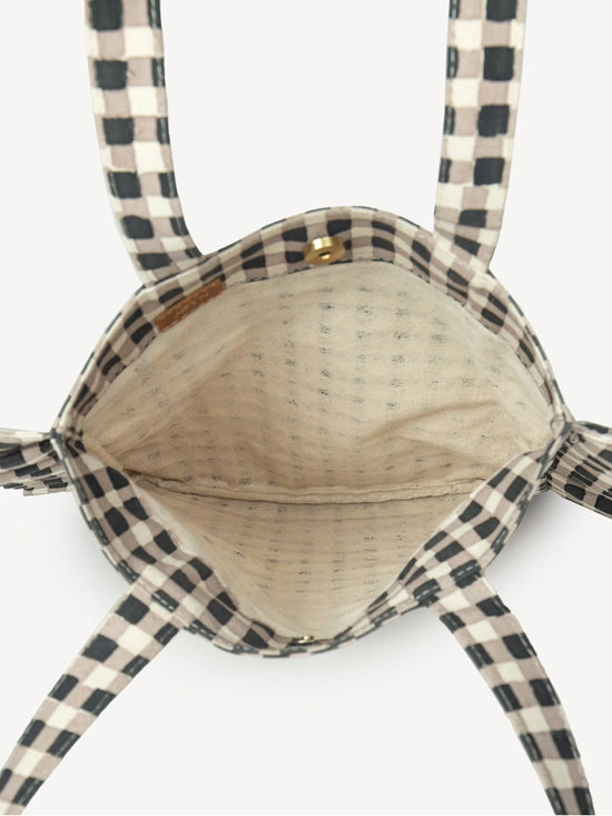 Ink Gingham Momo Tote