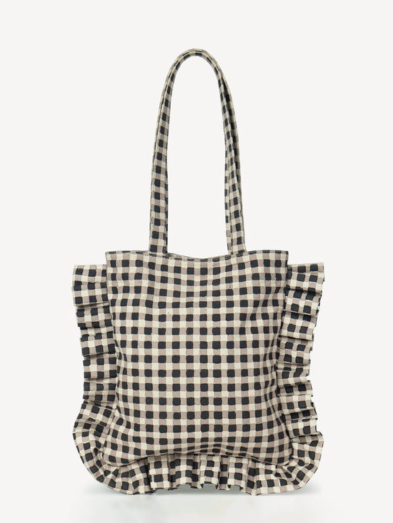 Ink Gingham Momo Tote