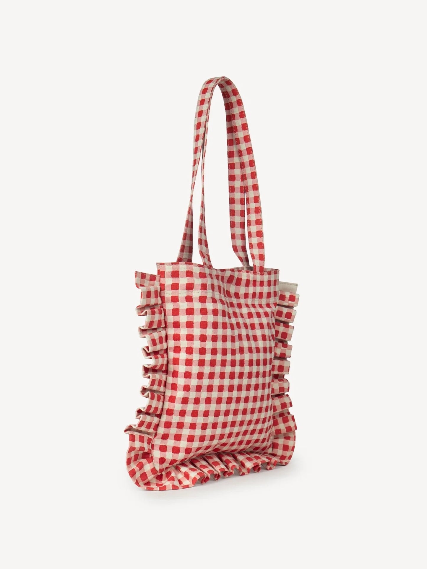 Tomato Gingham Momo Tote