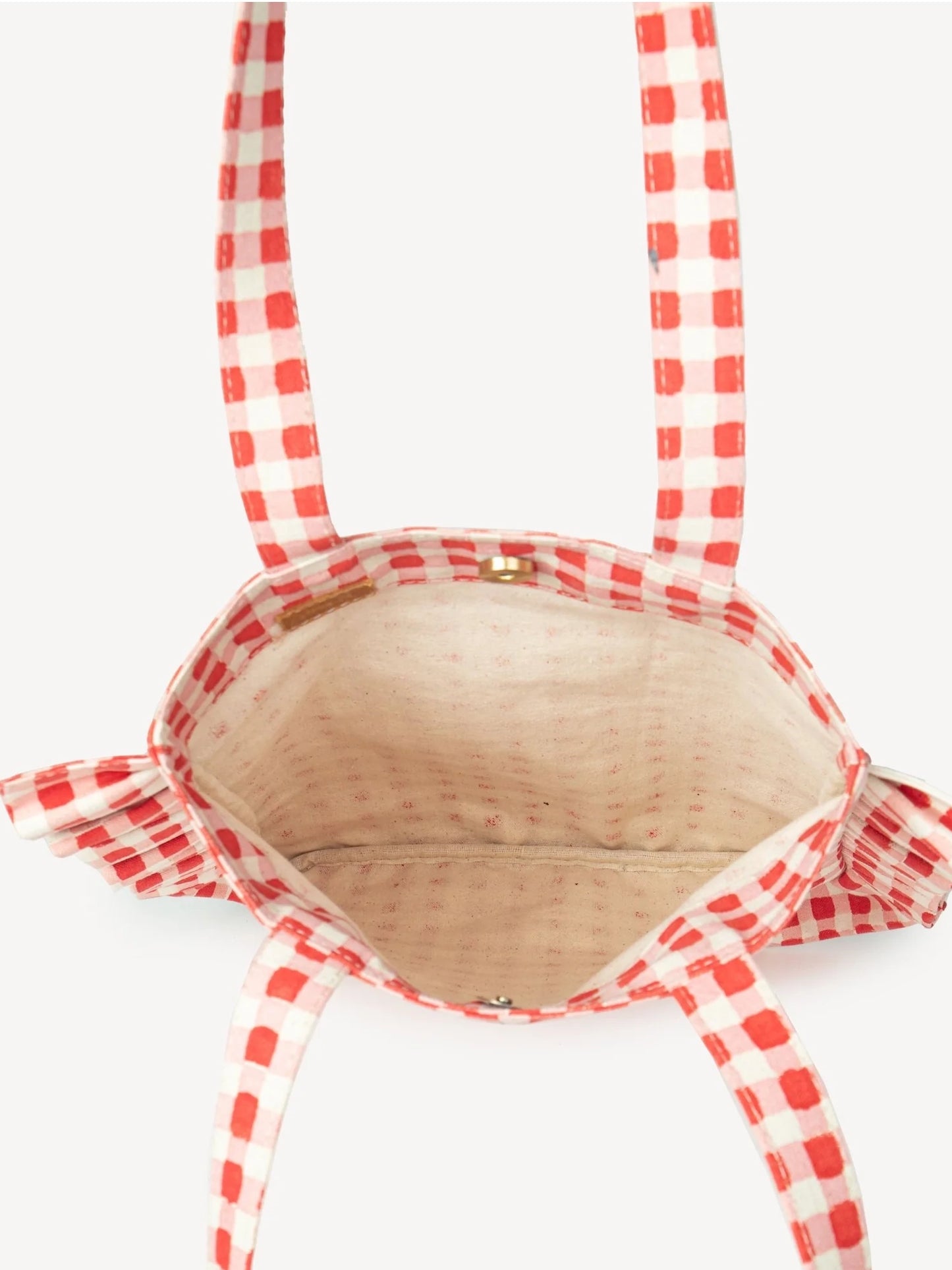 Tomato Gingham Momo Tote