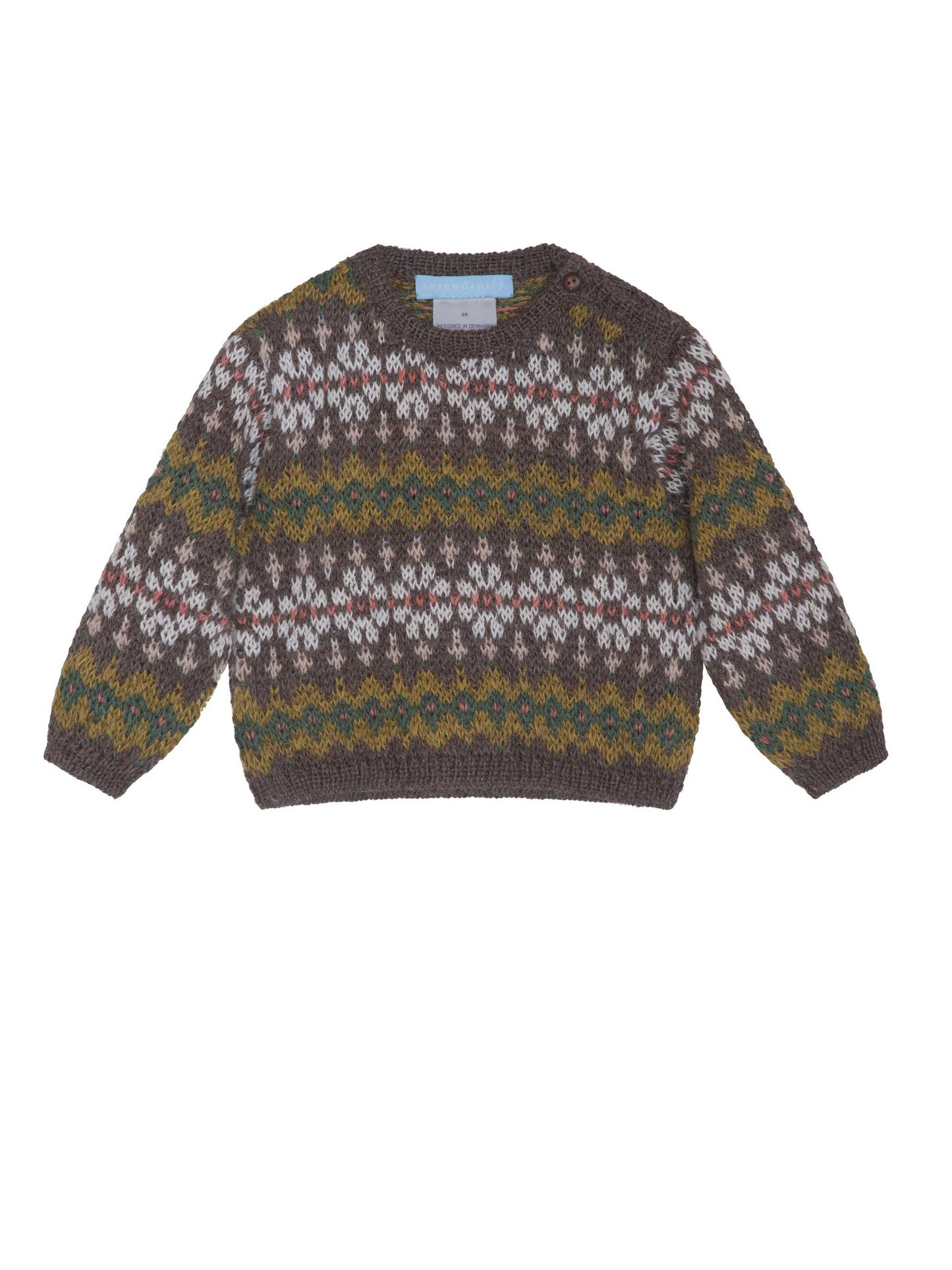 Truffle Alpaca Pattern Baby Sweater