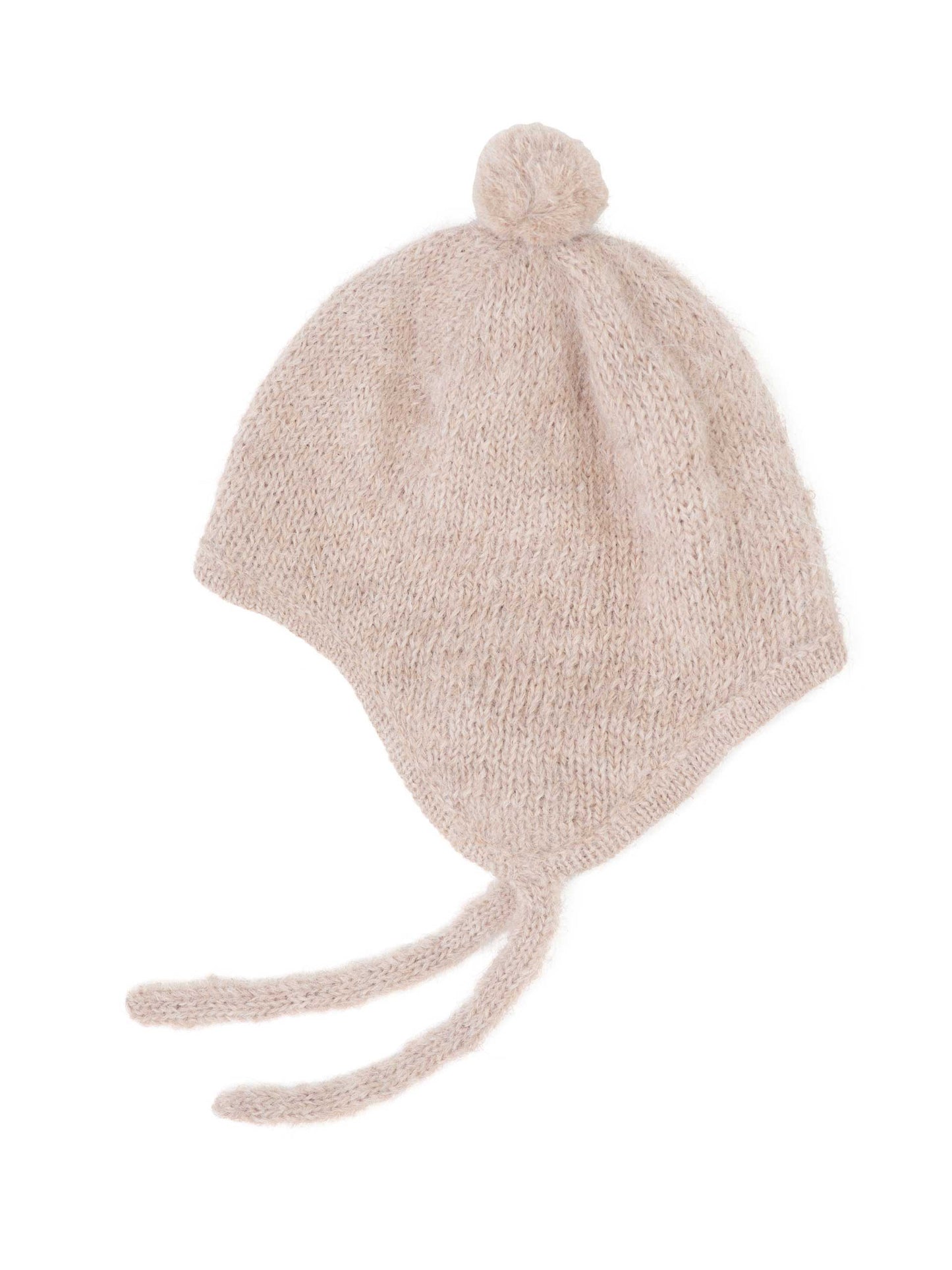 Oat Milk Alapaca Baby Bonnet