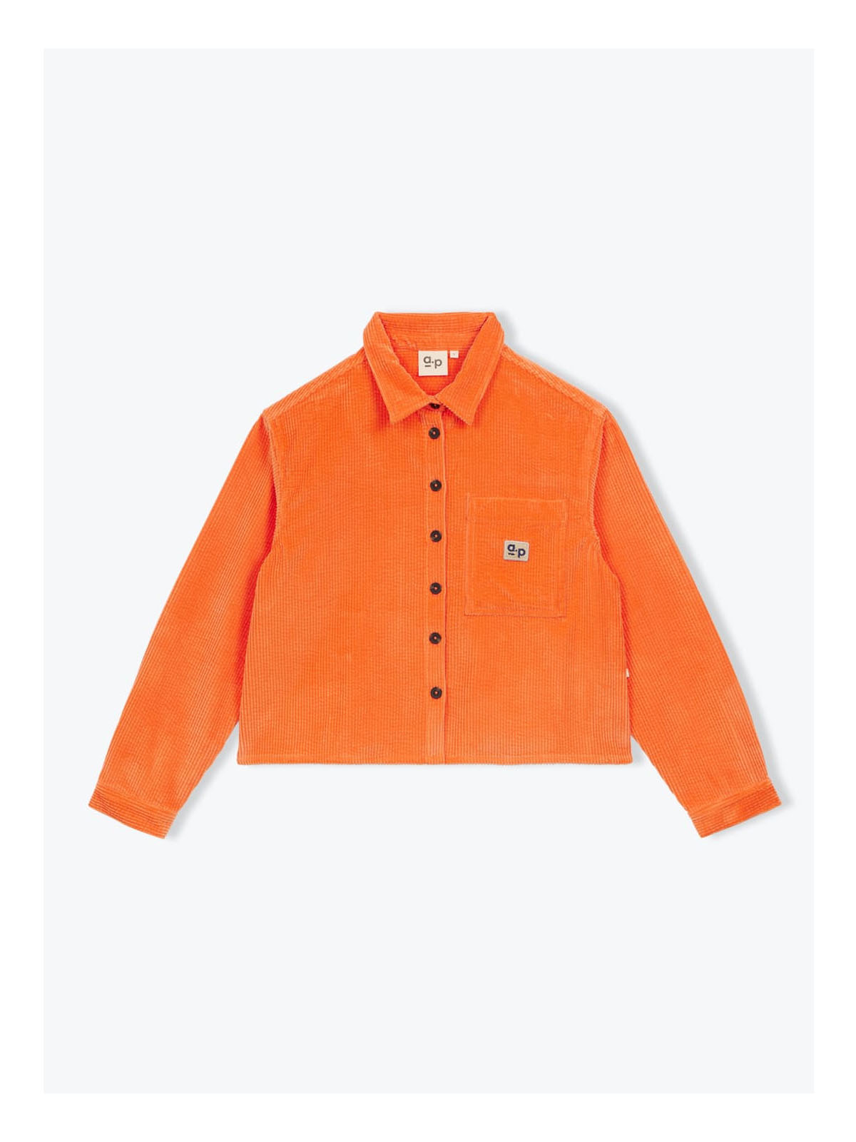 Orange Corduroy Overshirt
