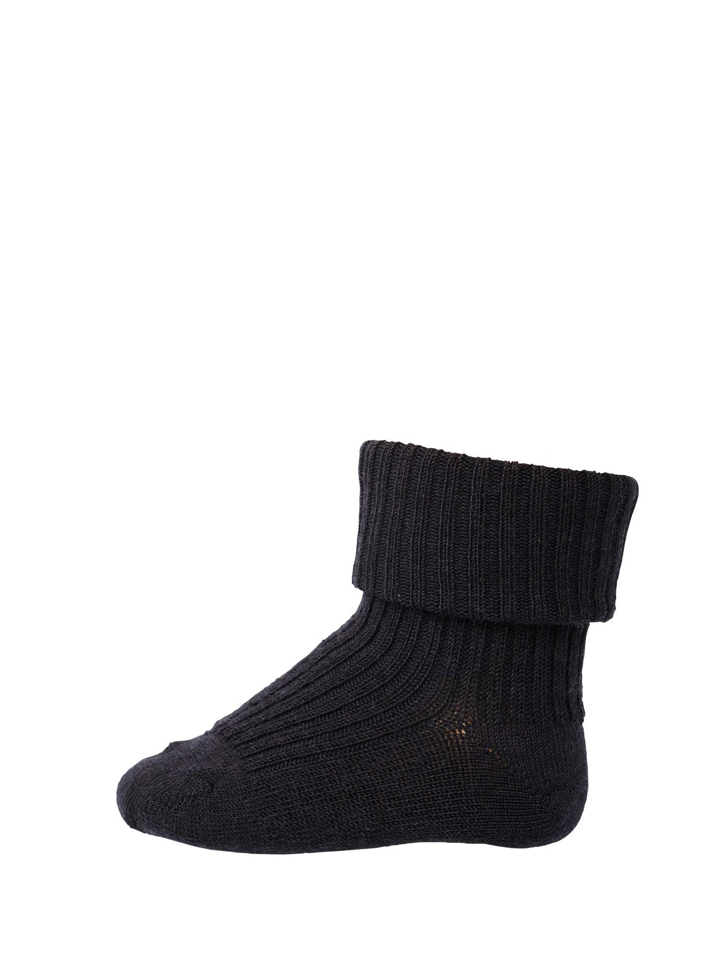 Dark Navy Baby Wool Rib Socks
