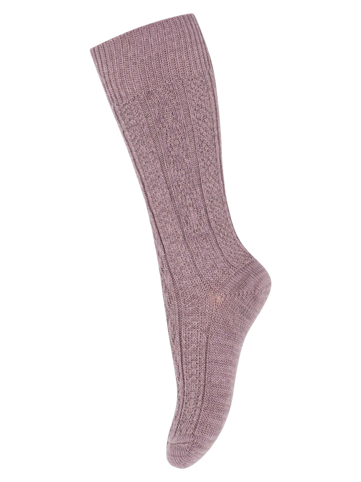 Dark Purple Dove Knee High Wool Socks