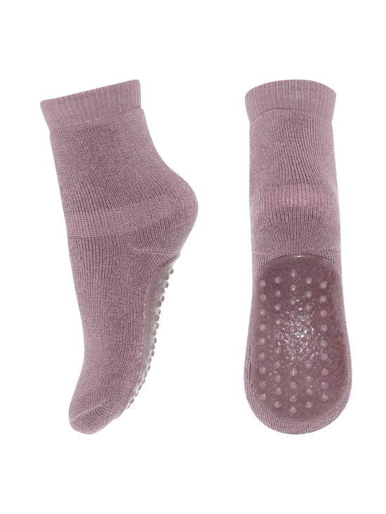Dark Purple Dove Rubber Soled Wool Socks