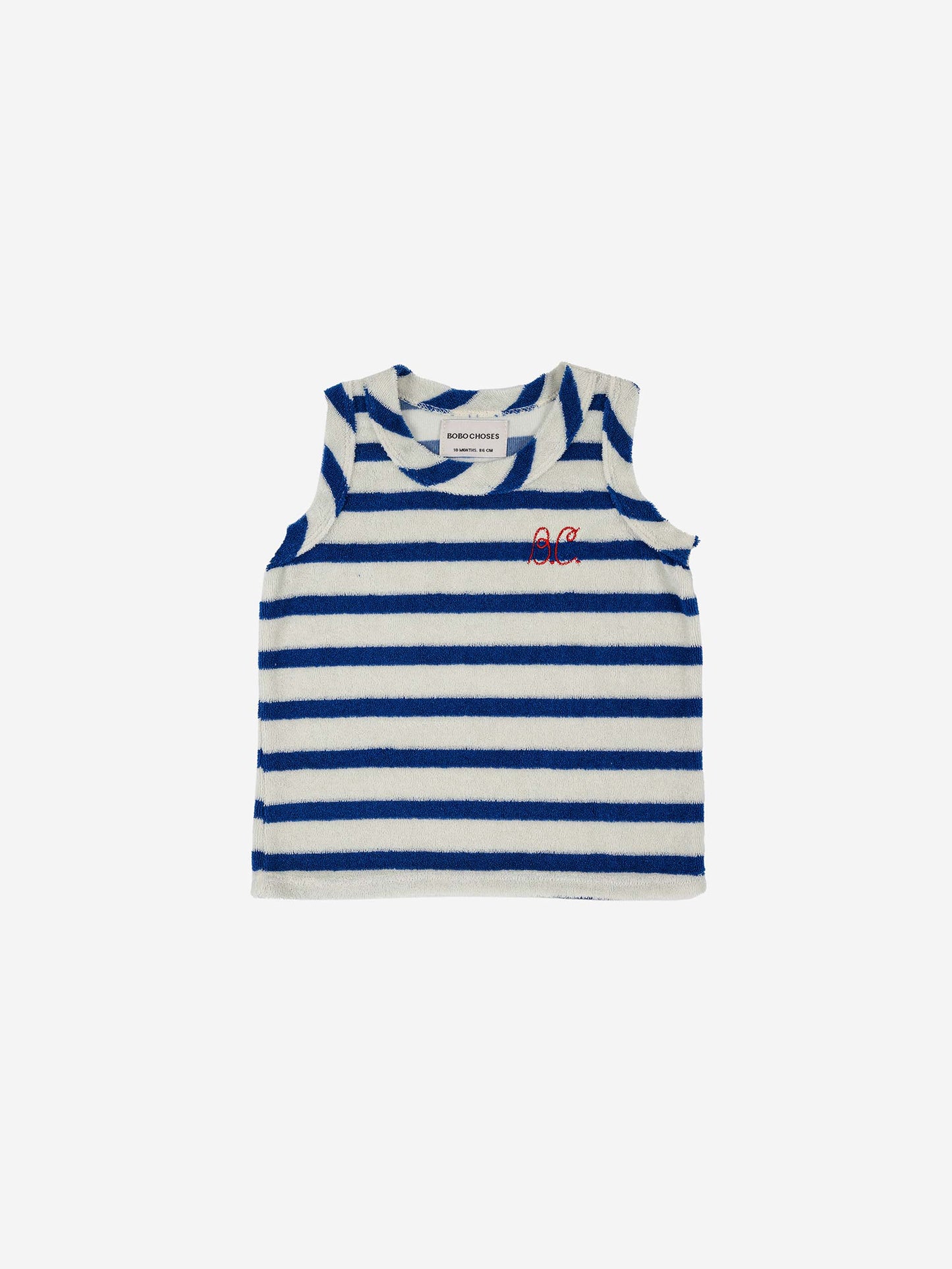 Blue Stripes Terry Tank Top