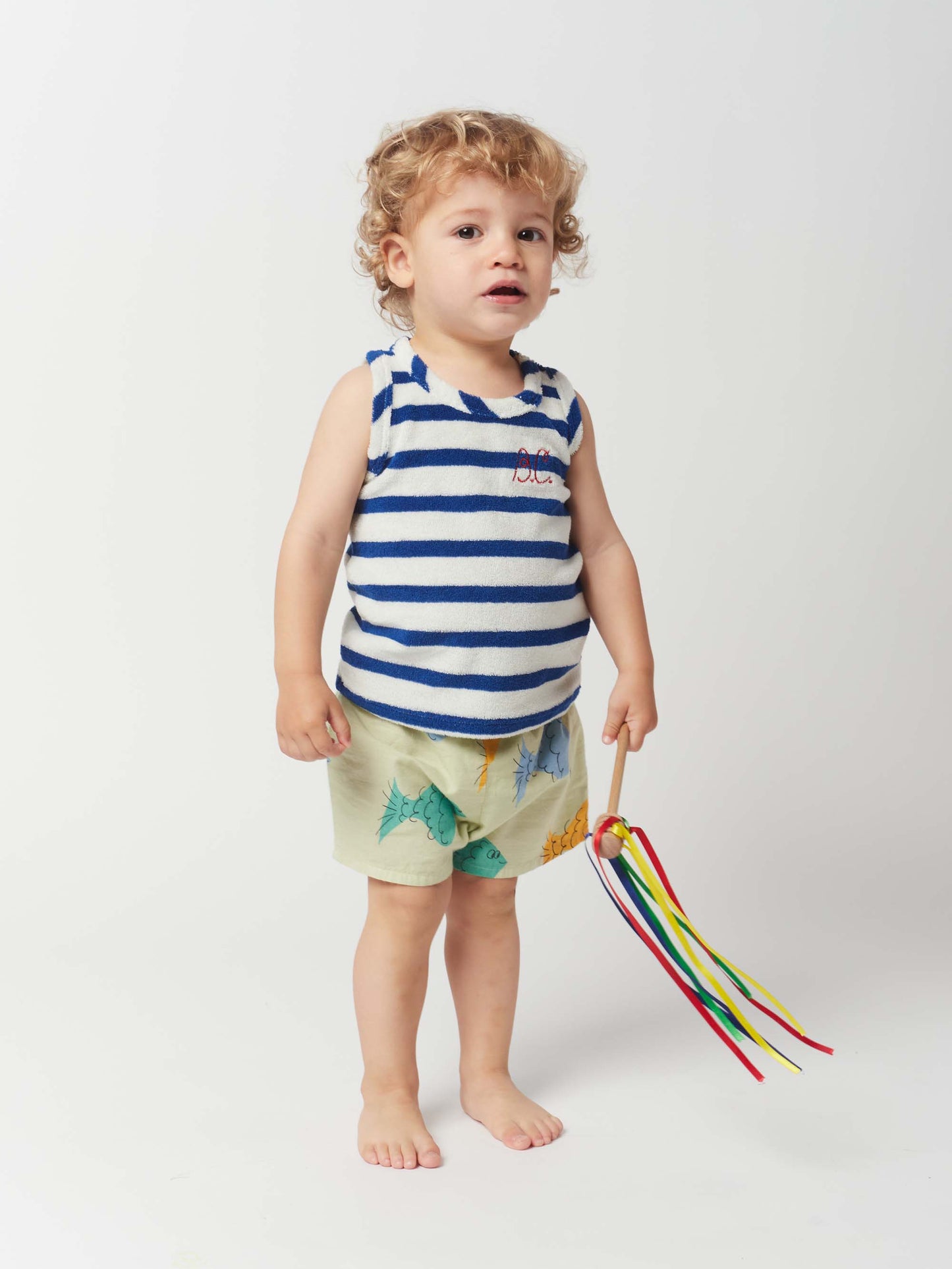 Blue Stripes Terry Tank Top