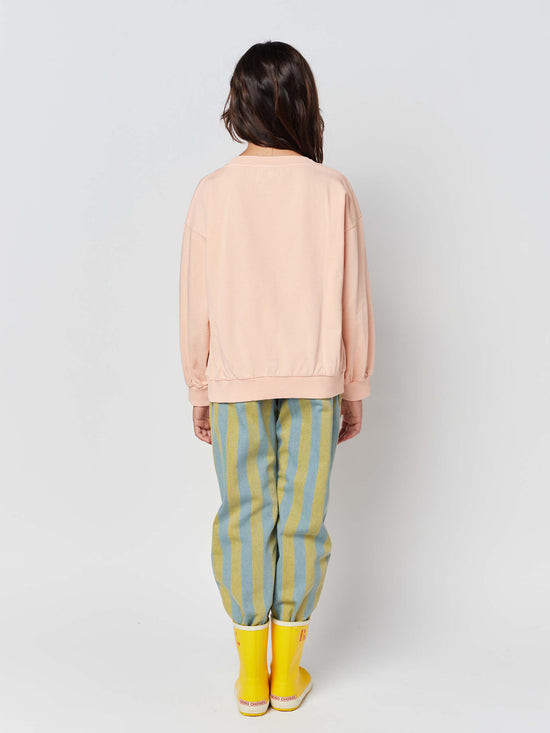 Vertical Stripes Denim Pants