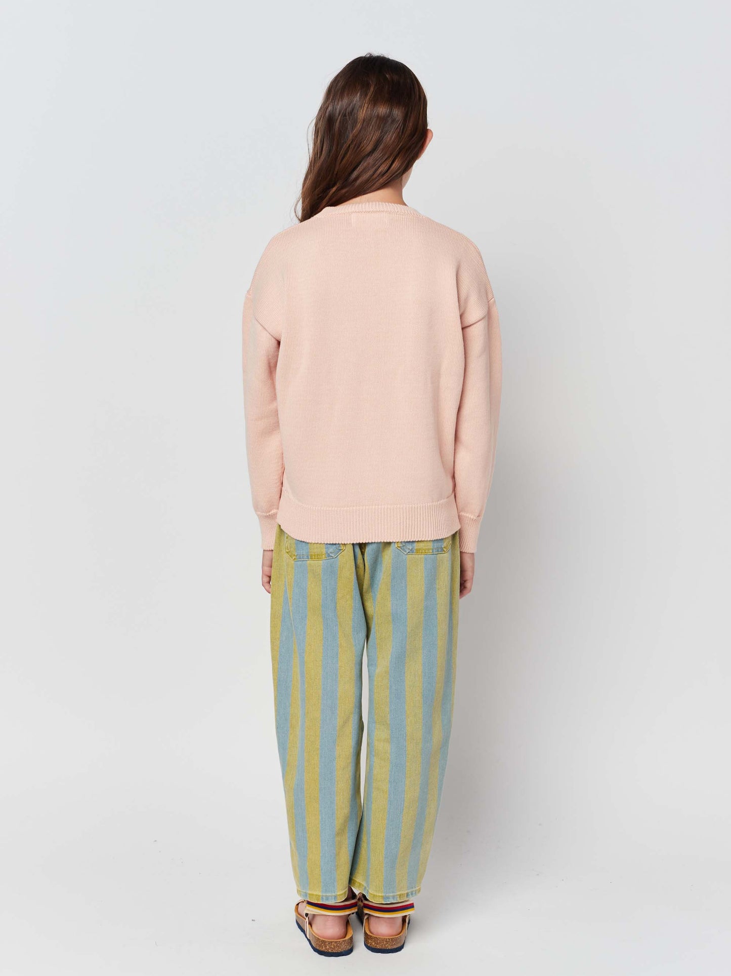 Vertical Stripes Denim Pants