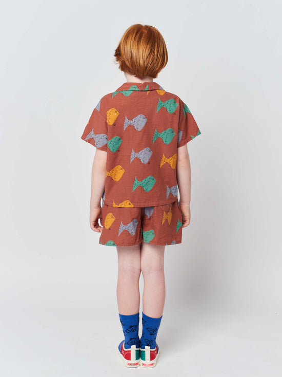 Multicolour Fish All Over Woven Shirt