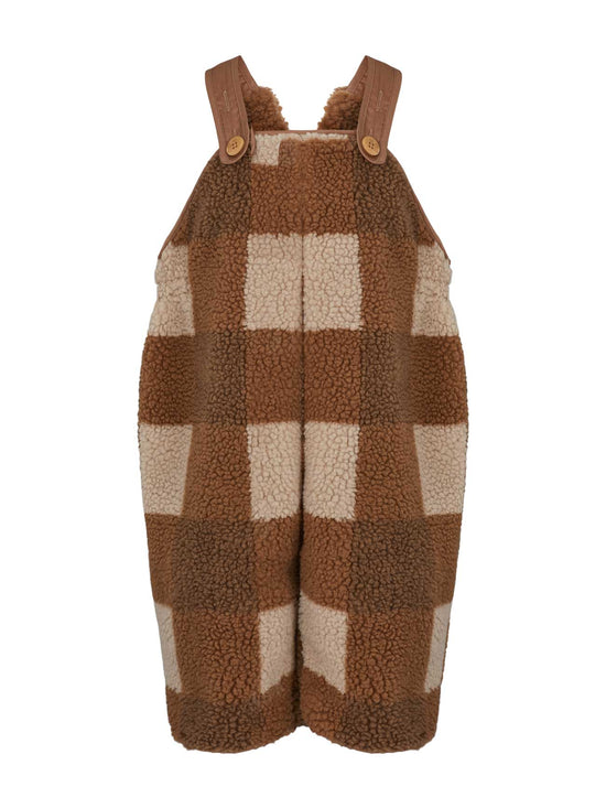 Hazel Check Teddy Dungarees