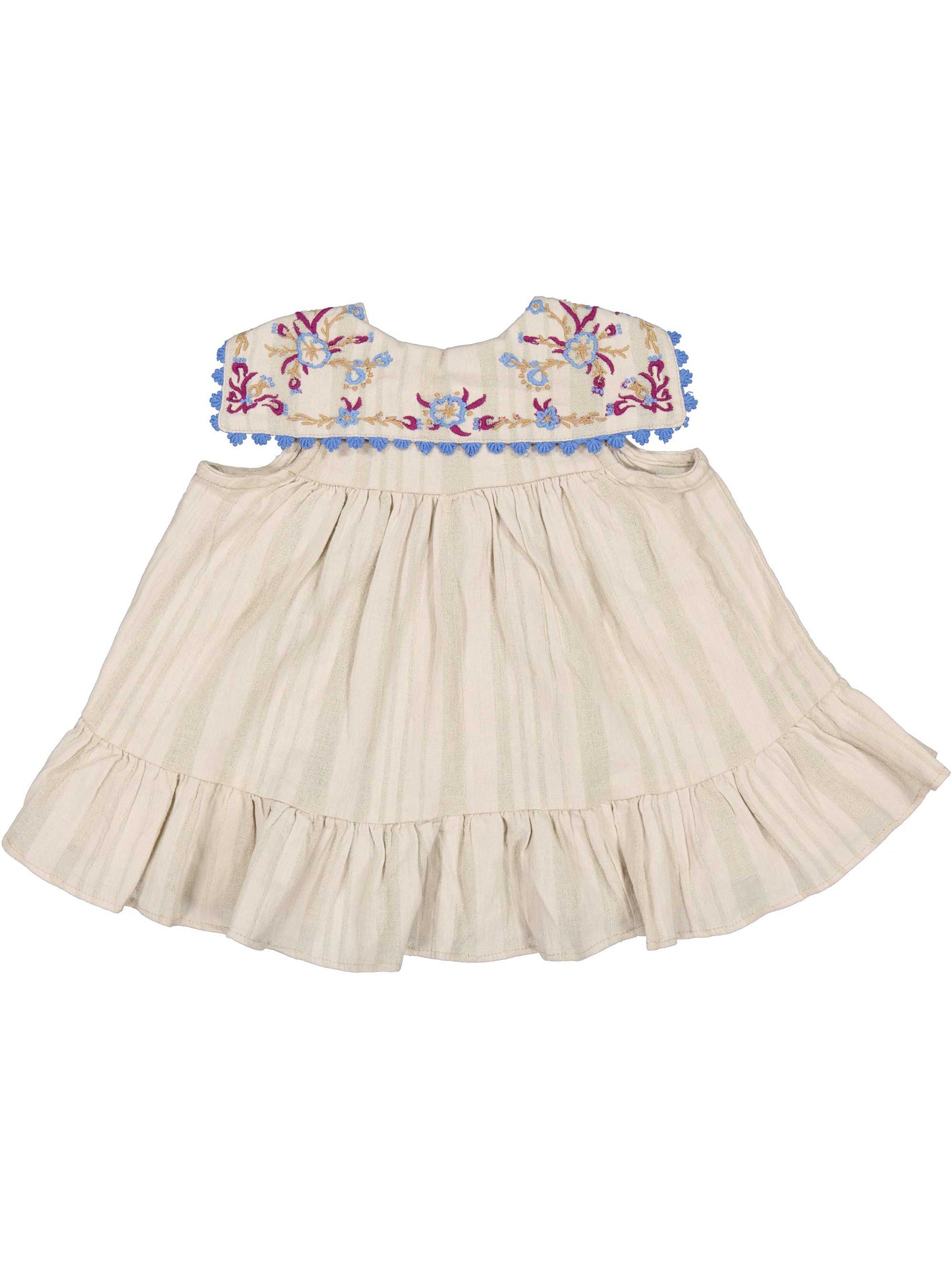 Embroidered Sailor Collar Dress