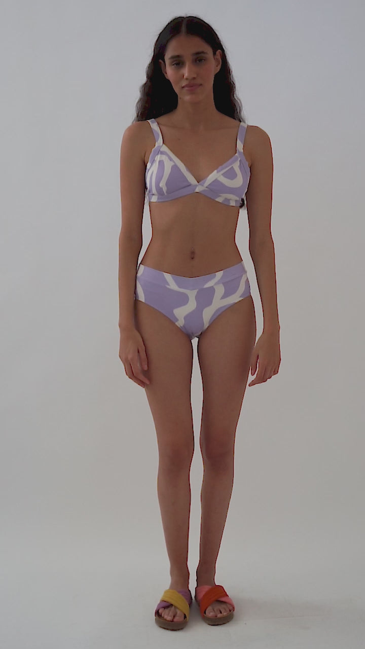 Load and play video in Gallery viewer, Nacre Pattern Triangle Bikini Top
