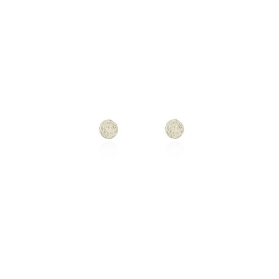 Mini Moon Disc Stud Earrings