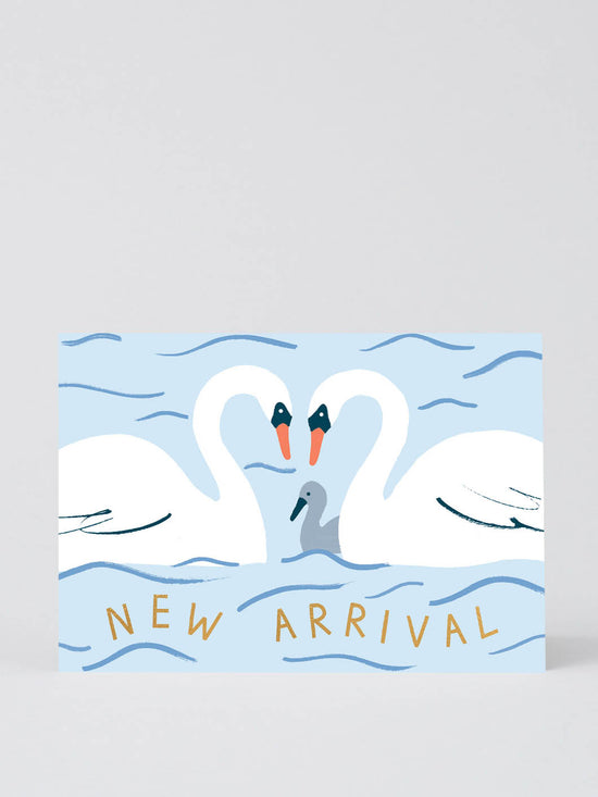 New Arrival Swans Card