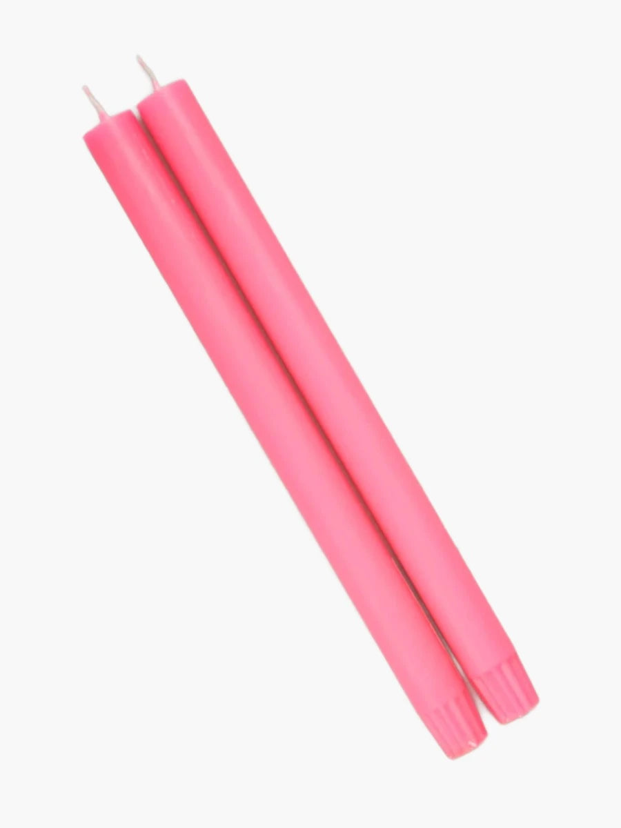 Neon Pink Dinner Candle