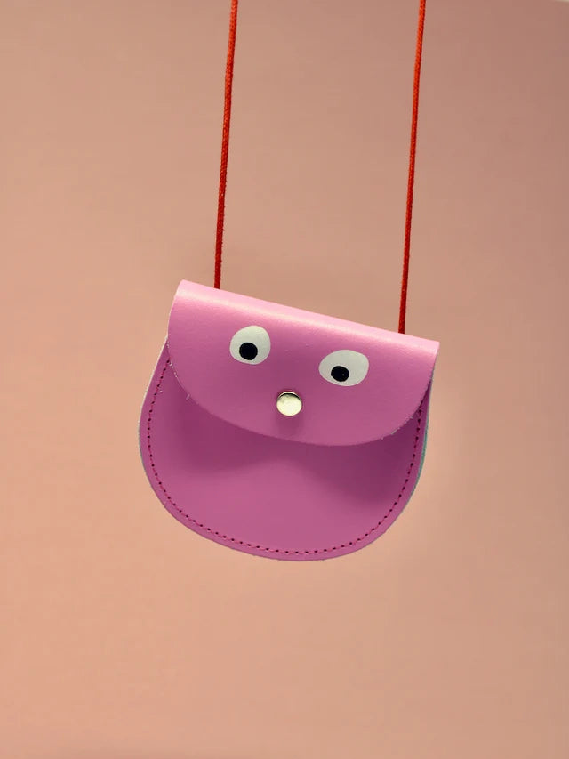 Load image into Gallery viewer, Pink Googly Eye Pocket Money Purse
