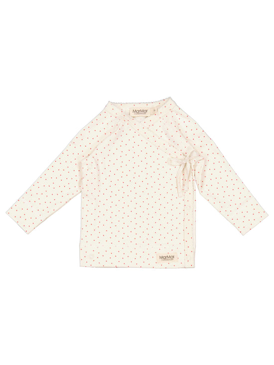 Red Currant Dot Long Sleeve Baby Top