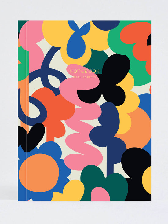 Abstract Flowers Flat Lay Notebook