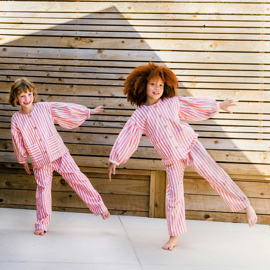 Pink Circus Stripe Farrow Kids Pyjamas