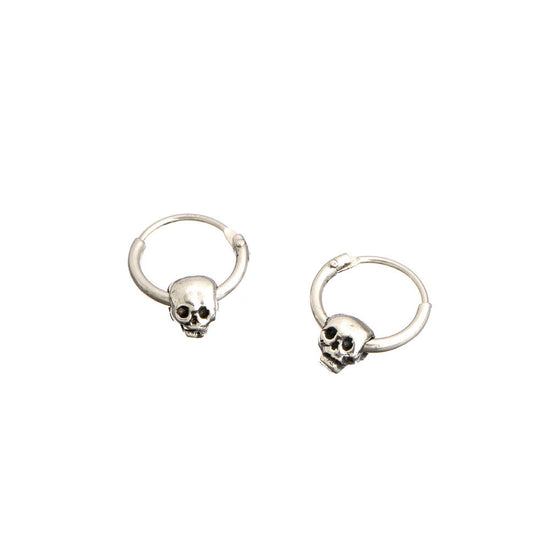 Baby Skull Hoop Earrings