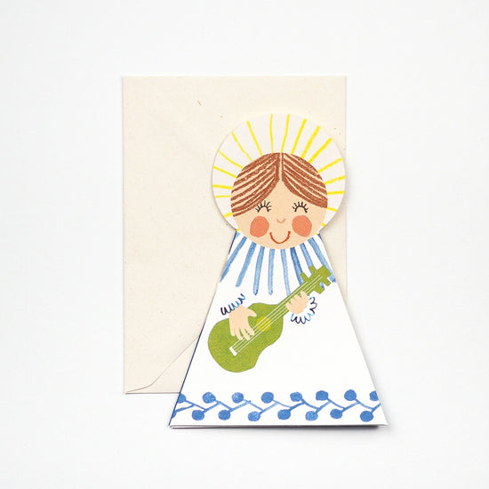 Blue Angel Christmas Card
