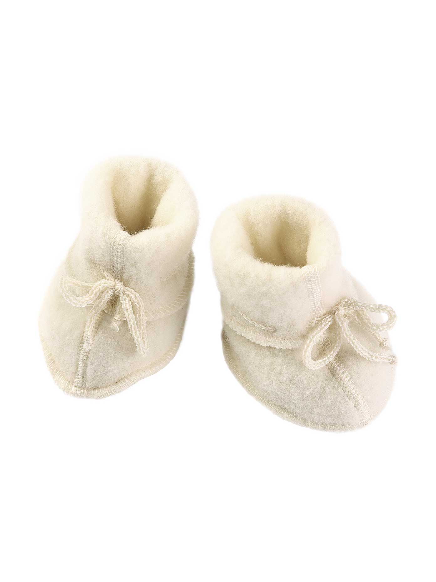 Natural Soft Fleece Baby Booties