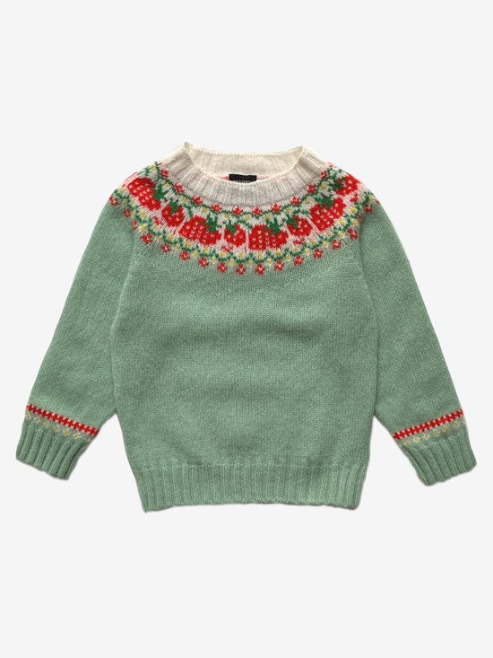 Strawberry Mint Fairisle Kids Jumper